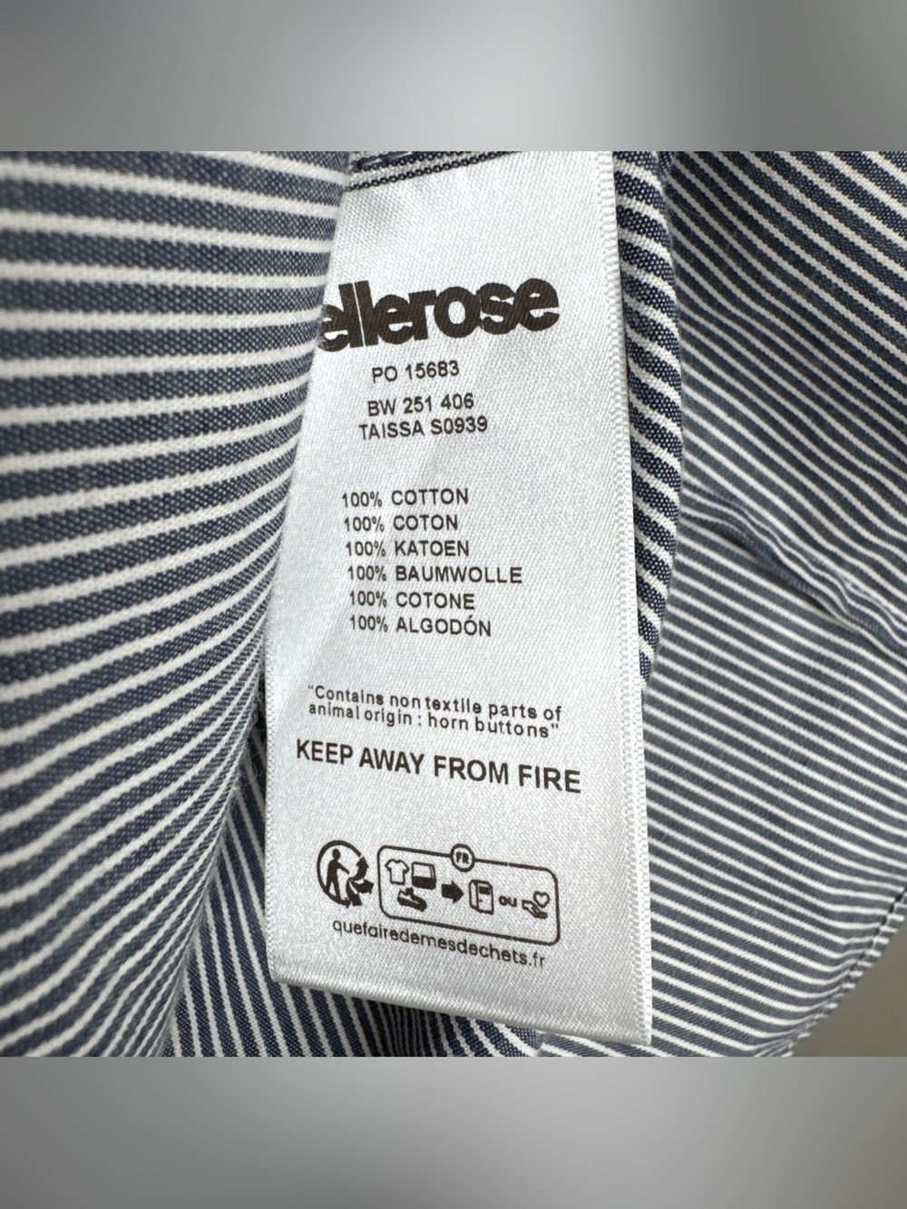 NWT Bellerose Taissa Cotton Balloon Sleeve Boho Coastal Blouse Size 36‎ US 6 S/M - Picture 11 of 12